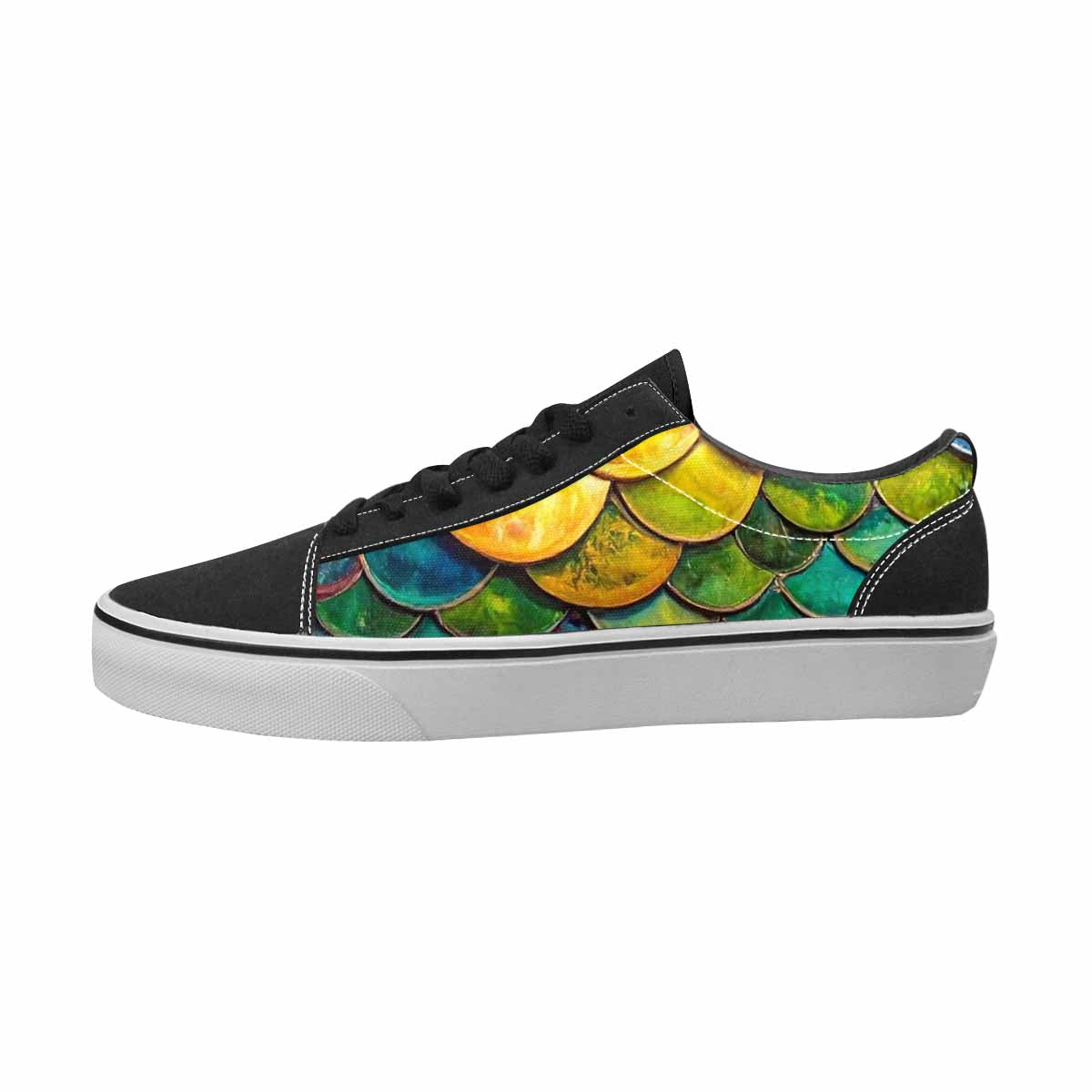 MEN'S Reptile Full Color Canvas Streetwear Kaleidoscope Custom Art Shoes
