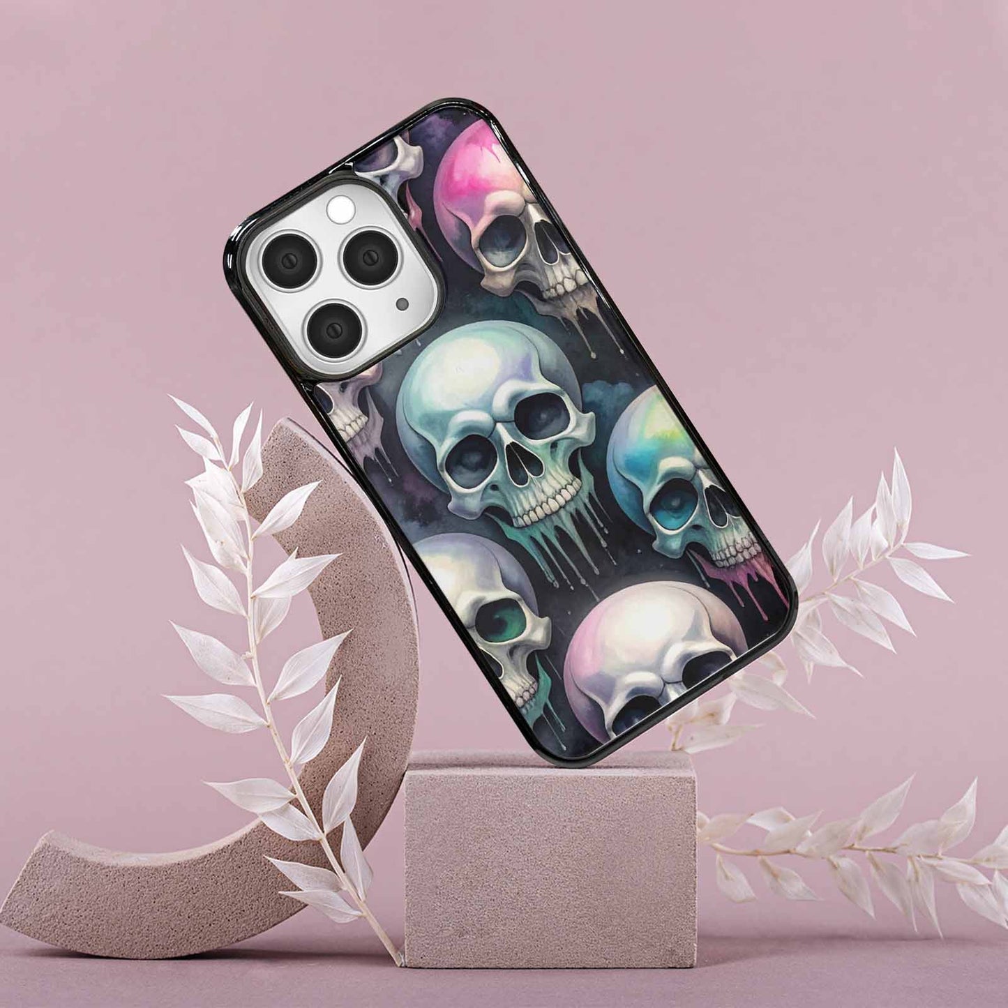 iPhone 15 Pro Max Case — Dark Black And White Color Tone, Custom Print Case Cover