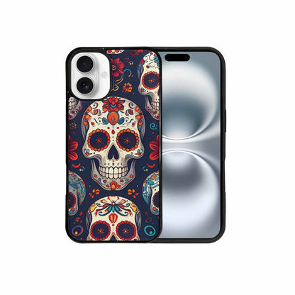 iPhone 16 Plus Case — Day Dead Sugar Skull Art 100s, Unique Phone Case Design