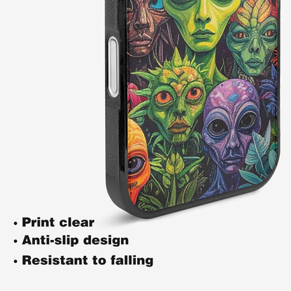 iPhone 16 Plus Case — Aliens Pattern Hundreds Of Sma, Original Design Phone Case