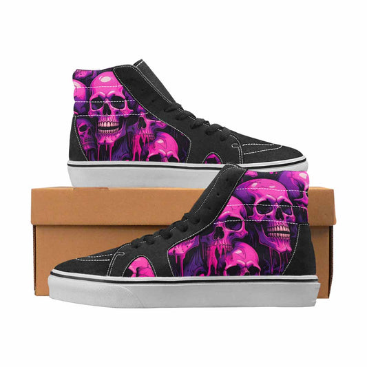 WOMEN'S Skulls High Top Canvas Graphic Print Aesthetic Limited Edition Sneakers