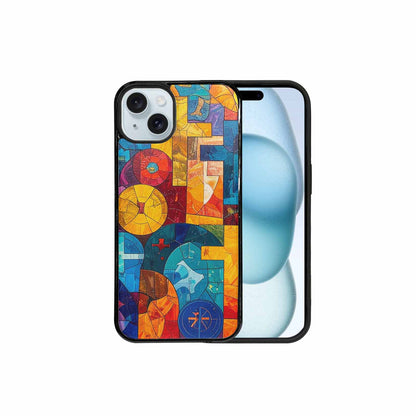iPhone 15 Plus Case — Faith Cross And Faith Icons Pattern, Custom Printed Phone Case