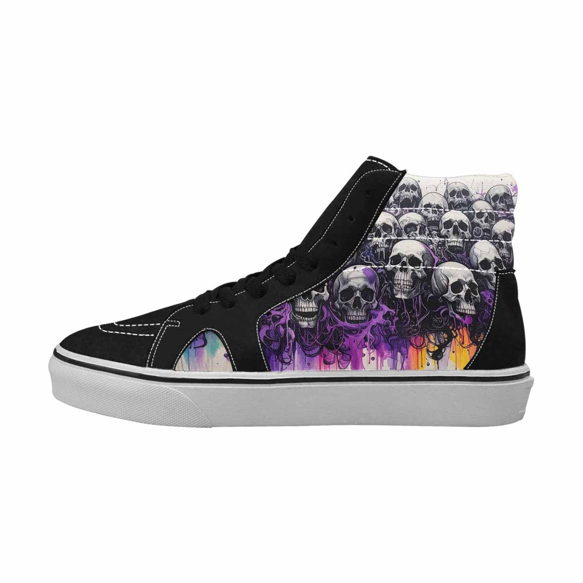 MEN'S Rainbow From Skull S High Top Canvas Cottagecore Sneakers