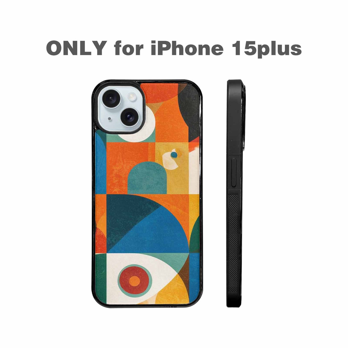iPhone 15 Plus Case — 1990s Memphis Art Pattern, Custom Phone Case