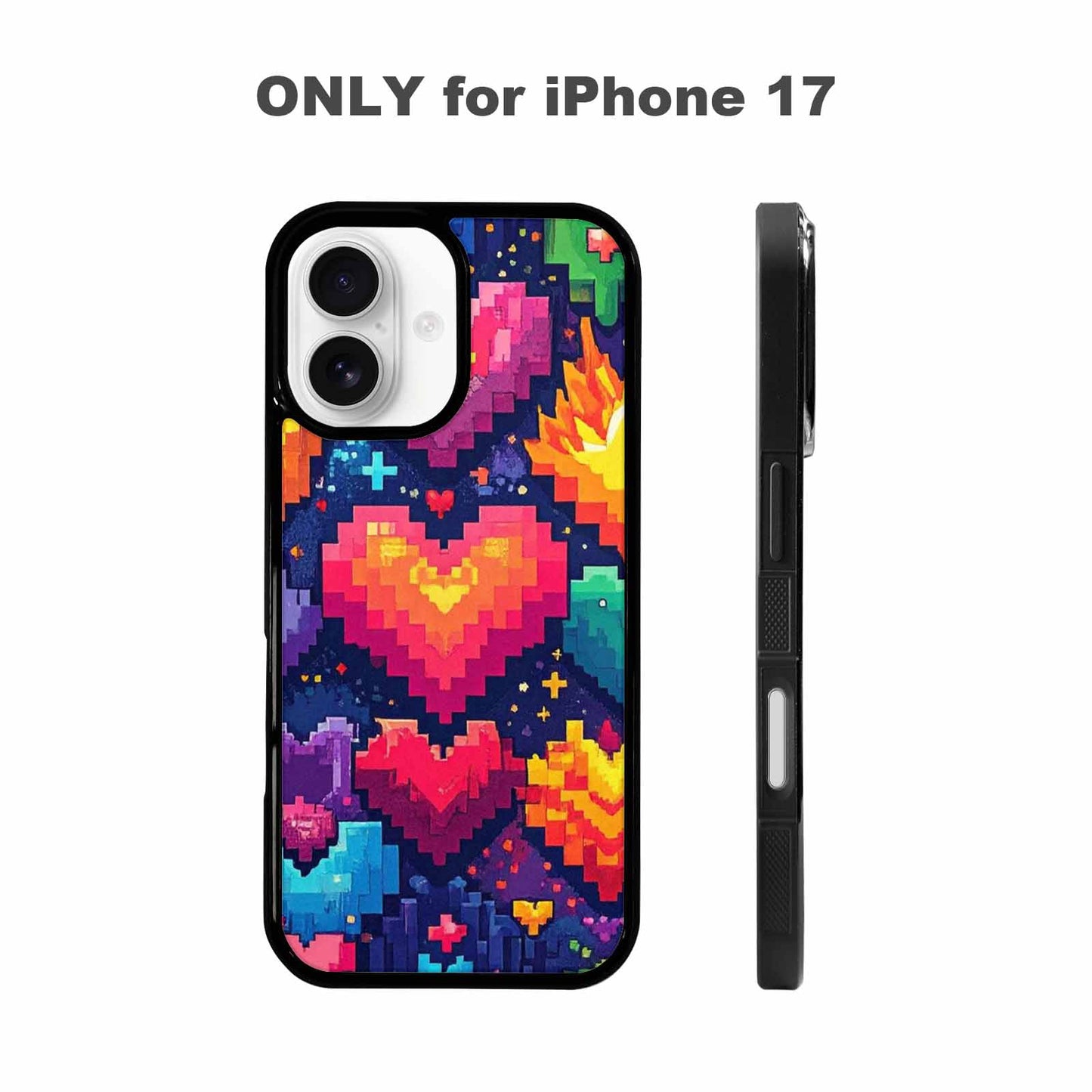 iPhone 17 Case — Pixel Art Bit Burst Original Art, Custom Designed Case Cover