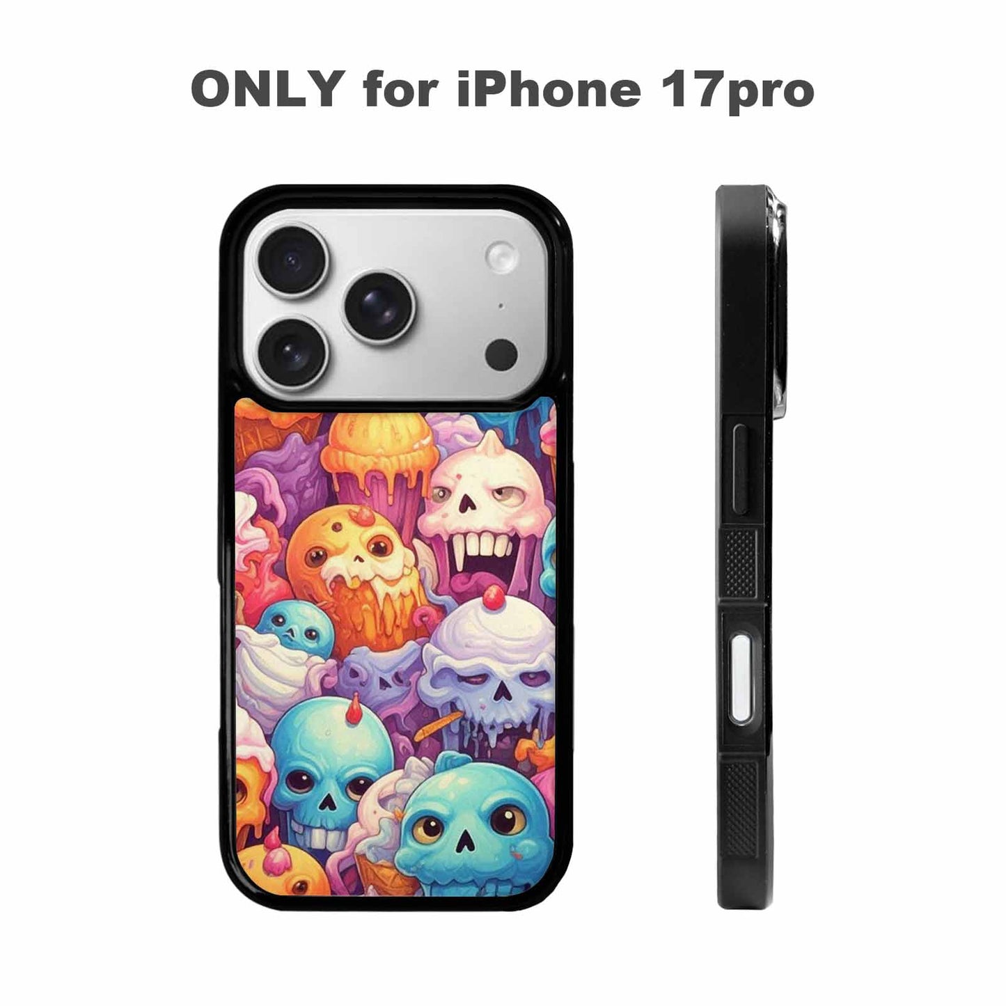 iPhone 17 Pro Case — Ice Cream Monsters Skullsmelti Urn Gothic, Personalized Phone Case