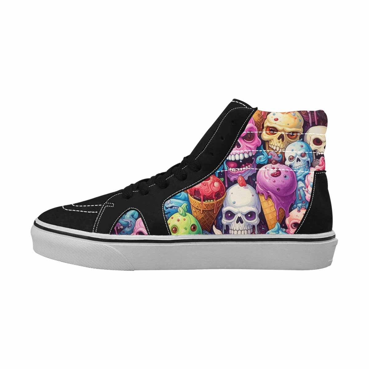 MEN'S Ice Cream Monsters  High Top Canvas Surreal Shoes
