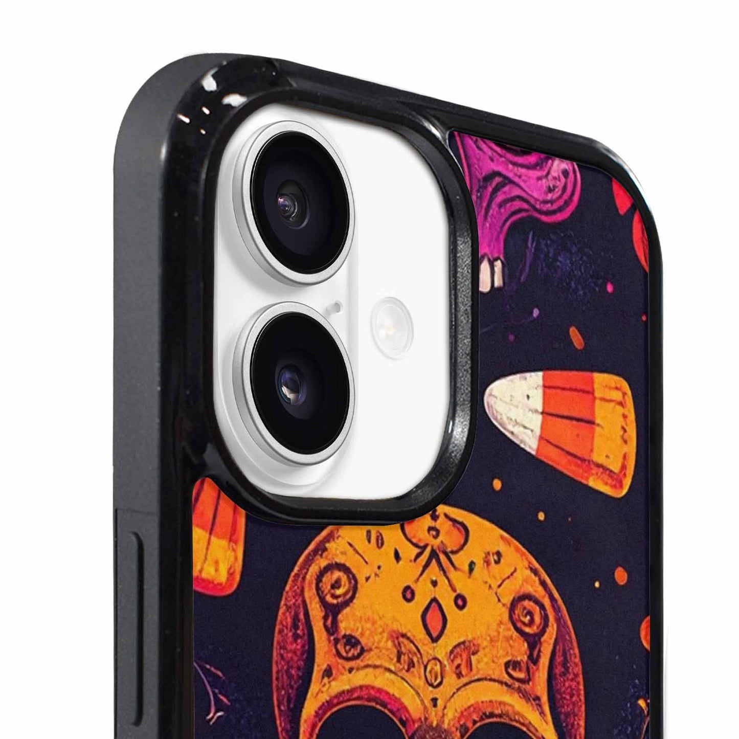iPhone 17 Case — Halloween Art Print Edge Gothic Skulls, Personalized Phone Case