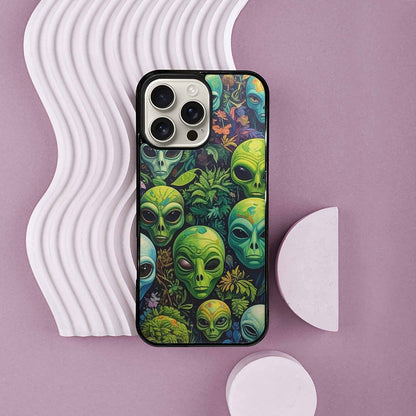 iPhone 16 Pro Max Case — Aliens Pattern Hundreds Of Sma Ajm, Custom Designed Case Cover