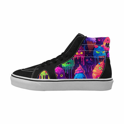 MEN'S Ice Cream Monsters  High Top Canvas Grunge Shoes