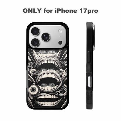 iPhone 17 Pro Case — Googly Cartoon Mouths Cartoon Cute, Personalized Phone Case
