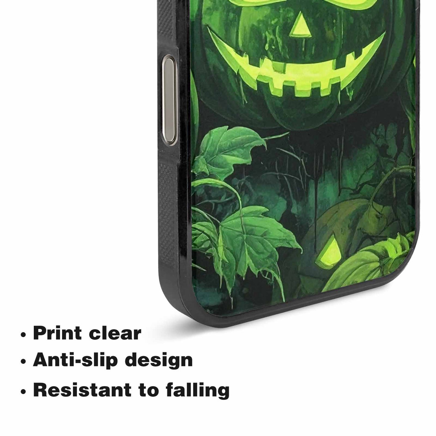 iPhone 16 Pro Max Case — Halloween Glowing Jackolantern, Custom Print Case Cover