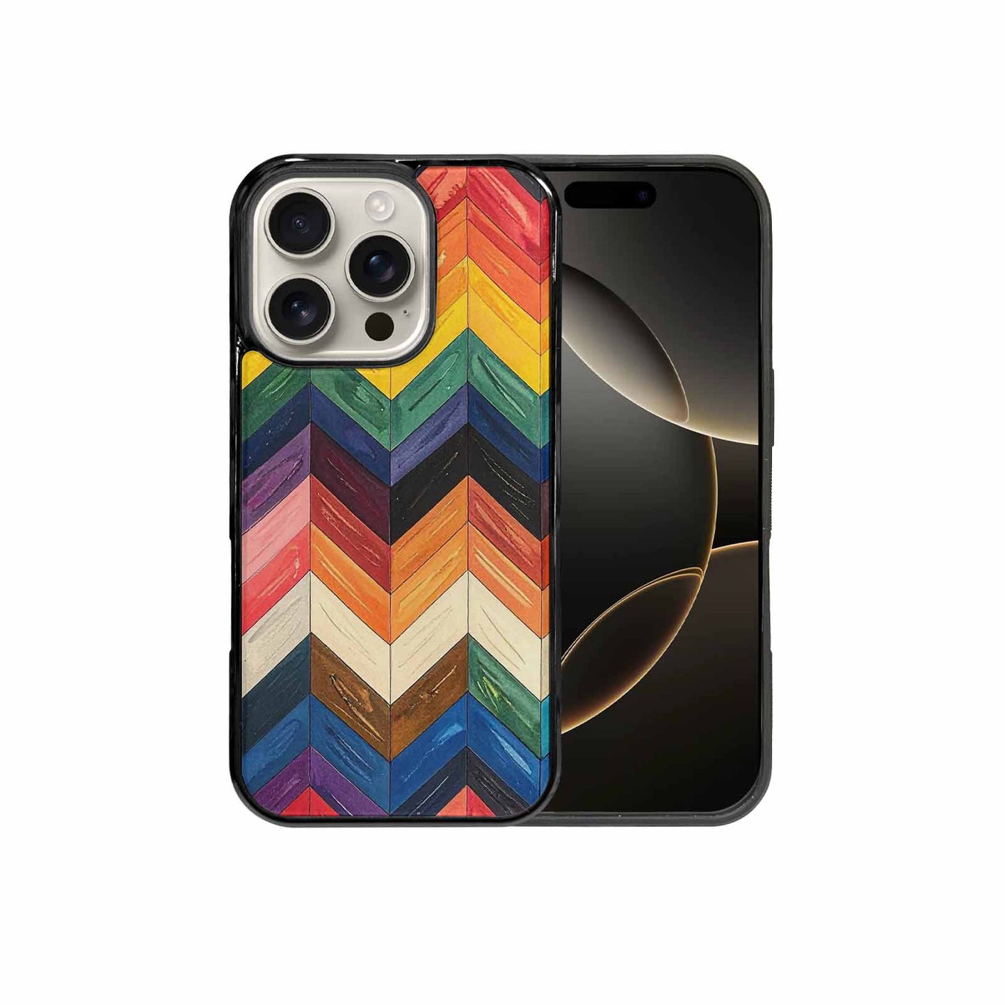 iPhone 16 Pro Case — Progress Pride Flag Color Theme Small, Custom Designed Case Cover