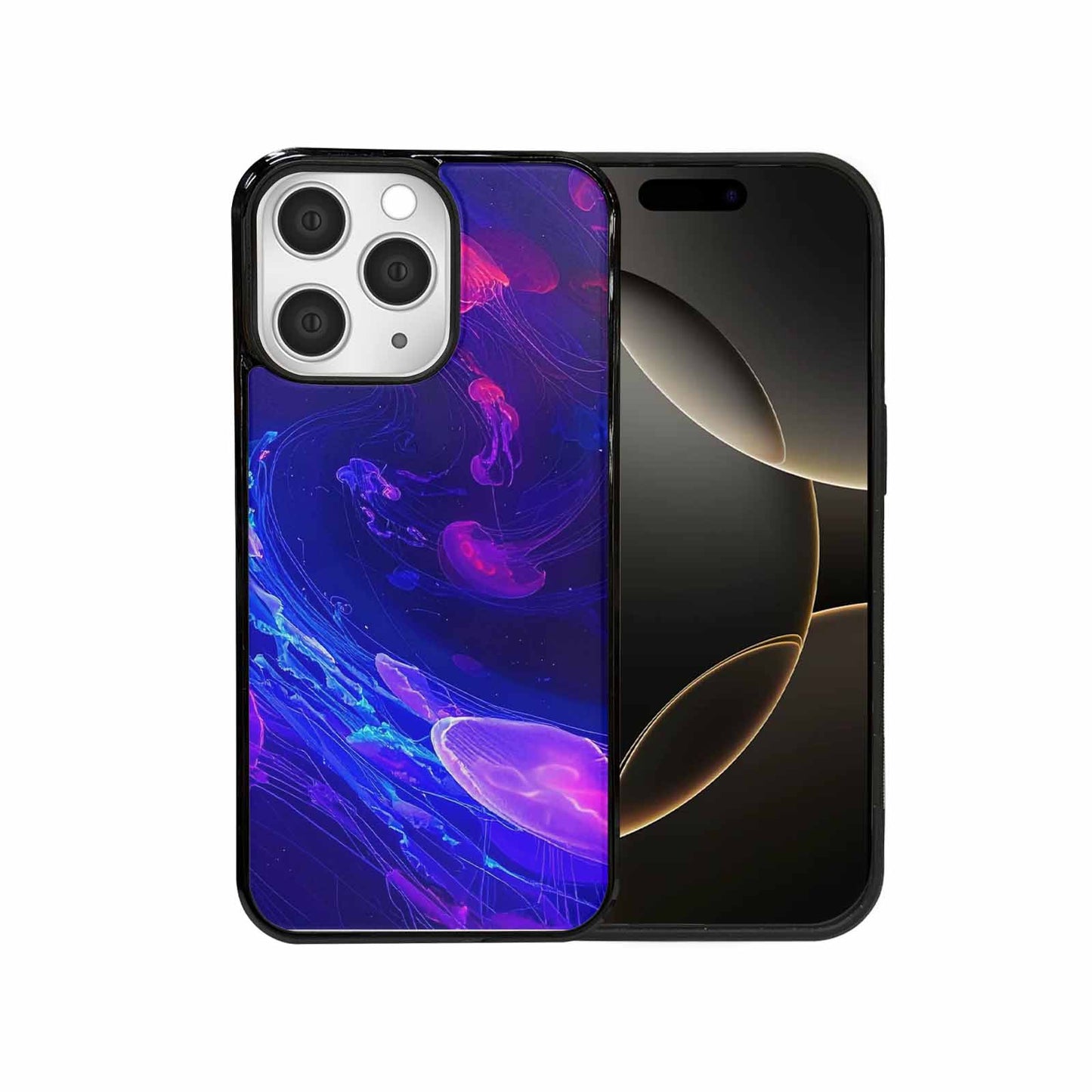 iPhone 15 Pro Max Case — Jellyfish Glow Jellyfish Glow Pattern Hundreds, Custom Made Phone Cover