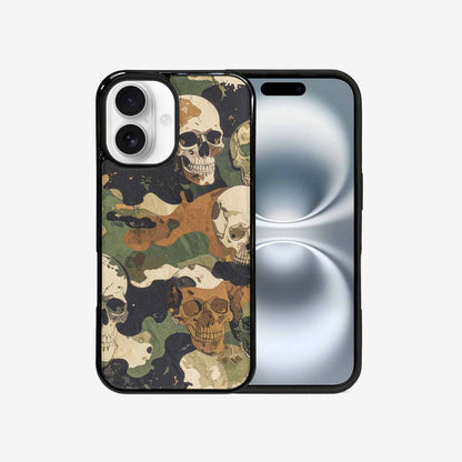 iPhone 16 Case — Military Camo Texture Combined With Distressed, Custom Designed Case Cover