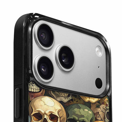 iPhone 17 Pro Case — Skulls Camo Skulls Pattern Hundreds Gothic, Customized Protective Case