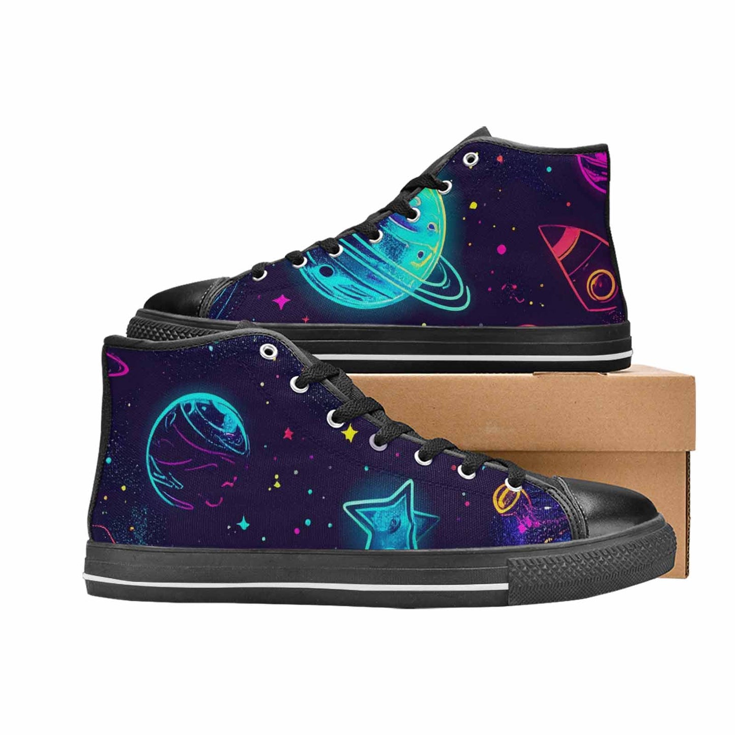 WOMEN'S Space Galaxy Astronaut High Top Canvas Y2K Shoes