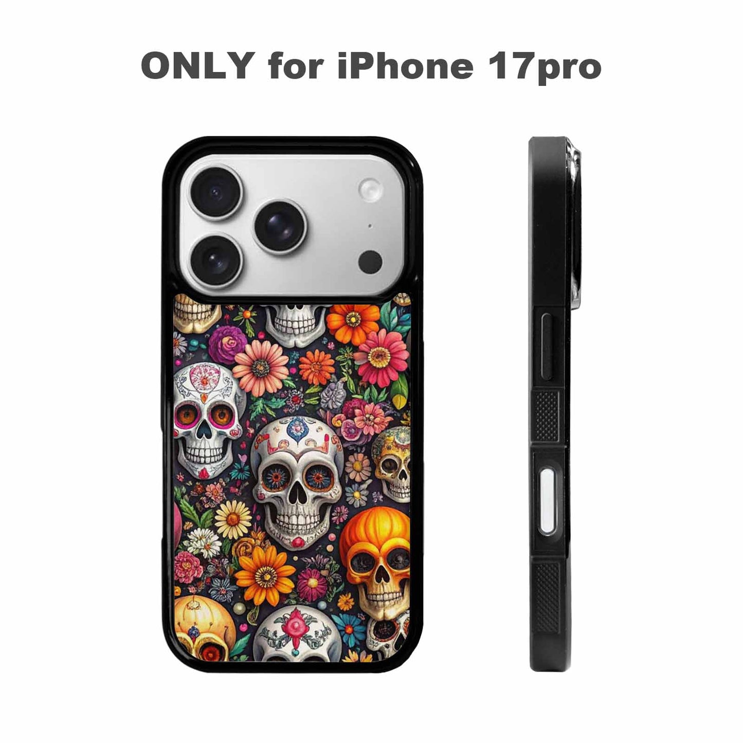 iPhone 17 Pro Case — Greyscale Black And White Dark Gothic, Personalized Phone Case
