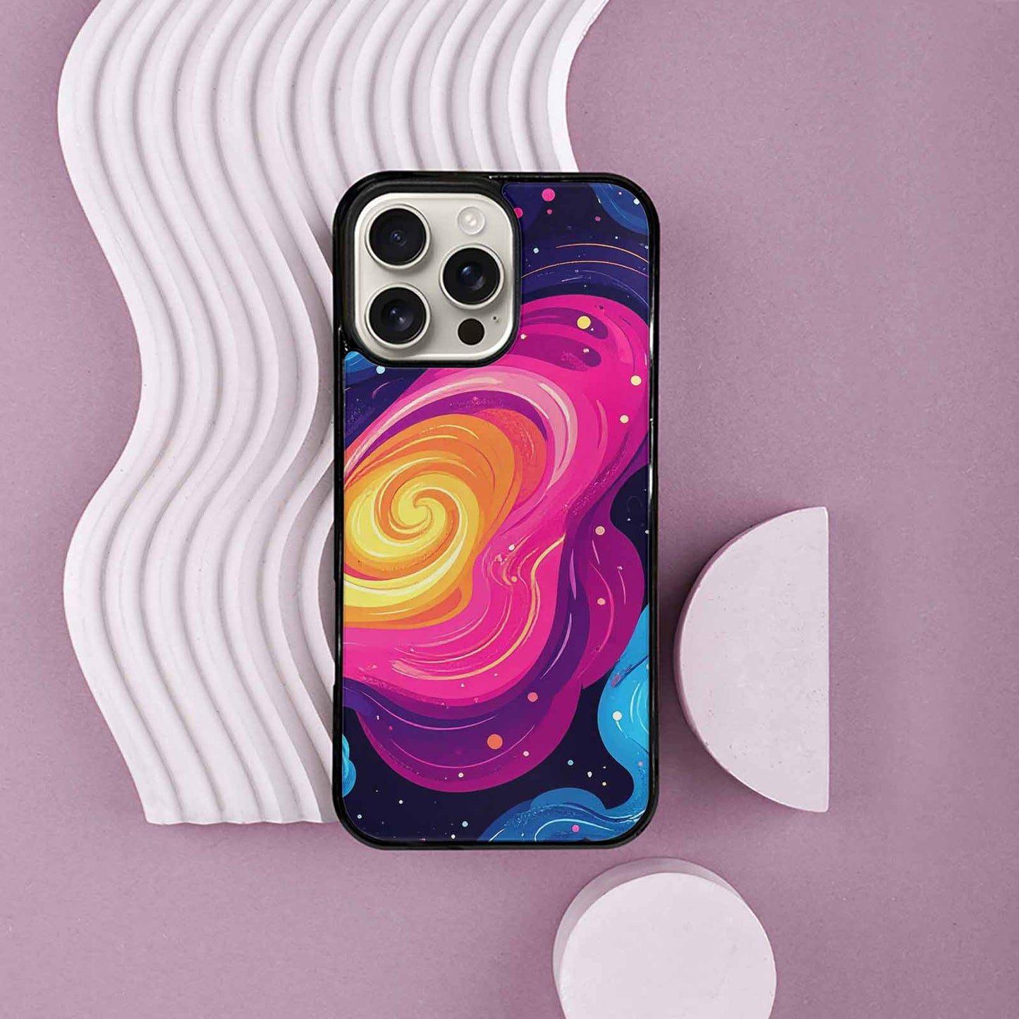 iPhone 16 Pro Max Case — Love Wins Galaxy Seamless Pattern Vibrant, Original Design Phone Case