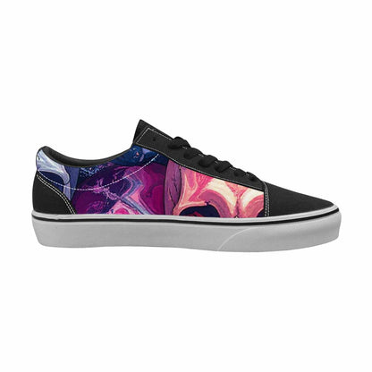 WOMEN'S Marble Skull Canvas Lace-Up Cottagecore Sneakers