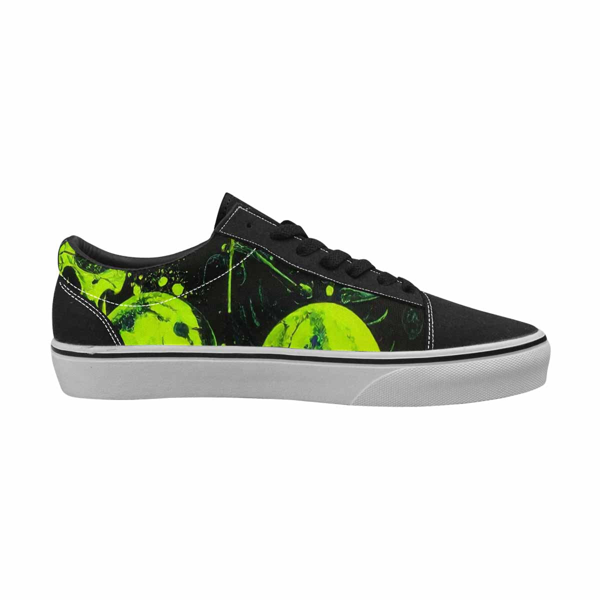 WOMEN'S Skeletons  Neon Green Lace-Up Canvas Y2K Shoes