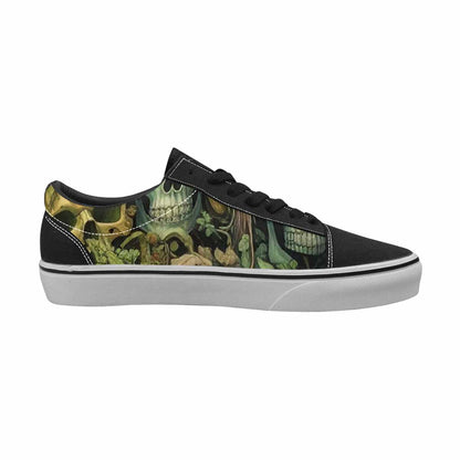 WOMEN'S Skulls  Botanical Skulls Lace-Up Canvas Grunge Shoes
