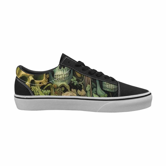 WOMEN'S Skulls  Botanical Skulls Lace-Up Canvas Grunge Shoes