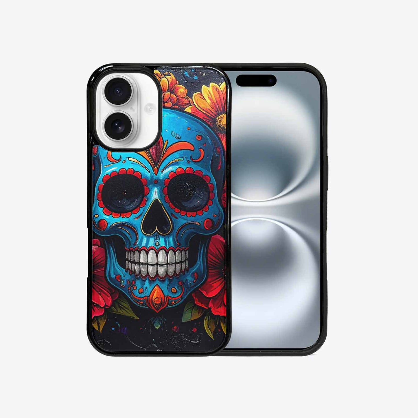iPhone 16 Case — Graffiti Skull Art Seamless Pattern Vibrant, Custom Made Phone Cover
