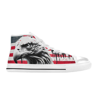 MEN'S Patrotic Eagle Art Men’S High Top Canvas Cottagecore Custom Shoes