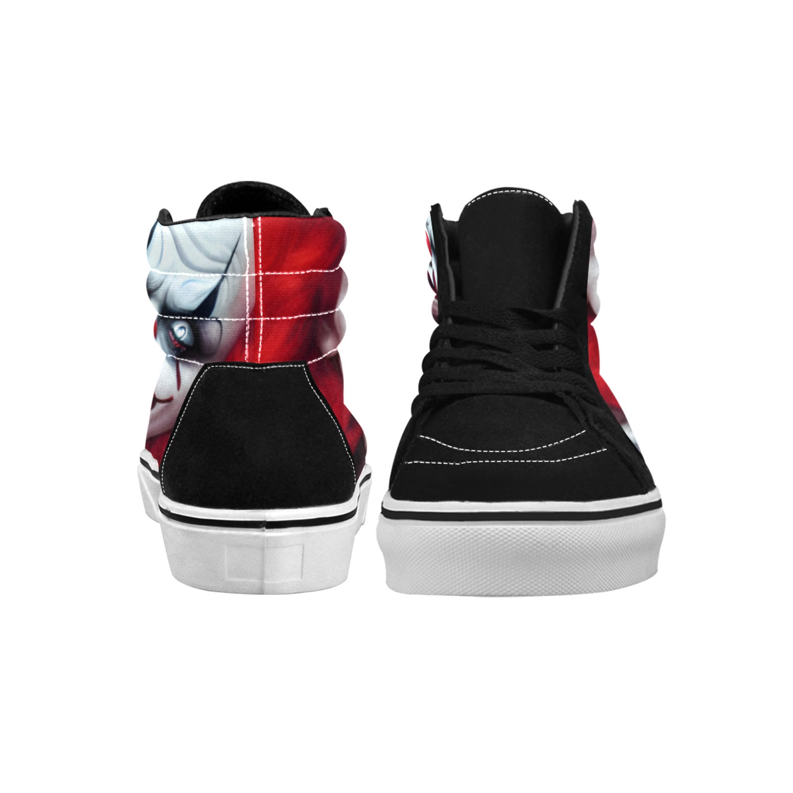 WOMEN'S Evil Clown High Top Skateboarding Vibrant Chaos Sneakers