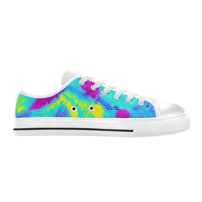 MEN'S Tie Dye Splash Retro Canvas Wallpaper Art Shoes