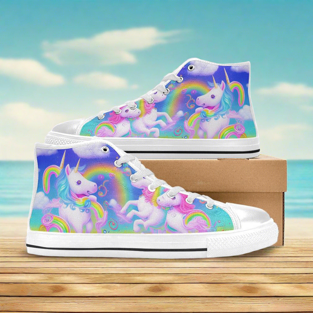 Butterfly Rainbow Rainbow Wearable MEN Bold Art - Freaky Shoes | Custom Art Sneakers