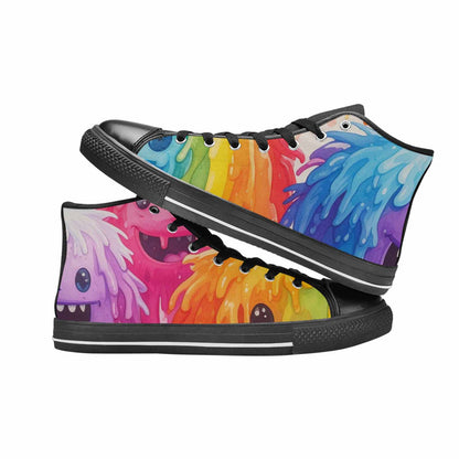 MEN'S Rainbow Sherbet Monster High Top Canvas Dreamcore Shoes