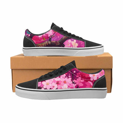 WOMEN'S Cherry Blossom Branch Cherry Lace-Up Canvas Dreamlike Shoes
