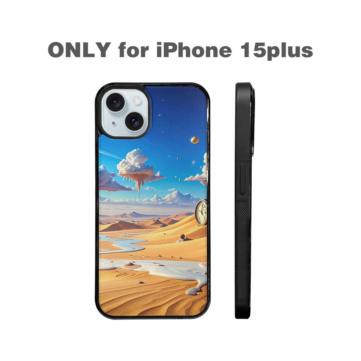 iPhone 15 Plus Case — Surrealist Desert Dreamscape Custom, Unique Phone Case Design