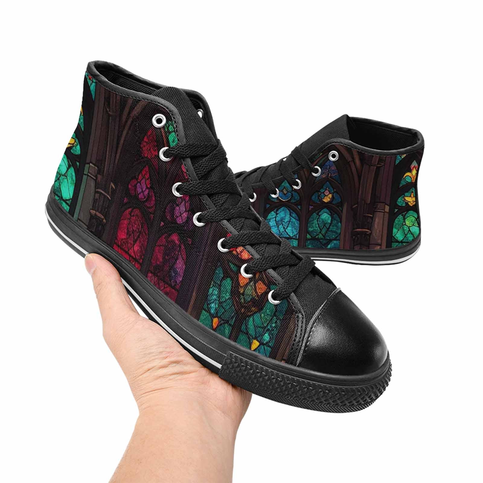 MEN'S Stained Glass Cathedral High Top Canvas Dreamcore Sneakers