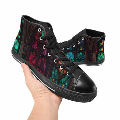 MEN'S Stained Glass Cathedral High Top Canvas Dreamcore Sneakers