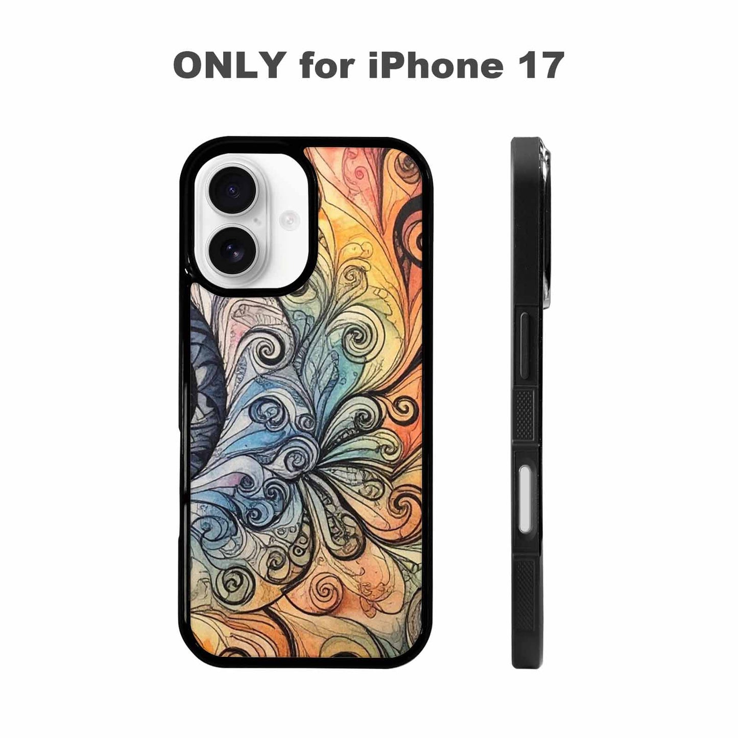 iPhone 17 Case — Tie Dye Swirls (black Tie Dye, Original Design Phone Case