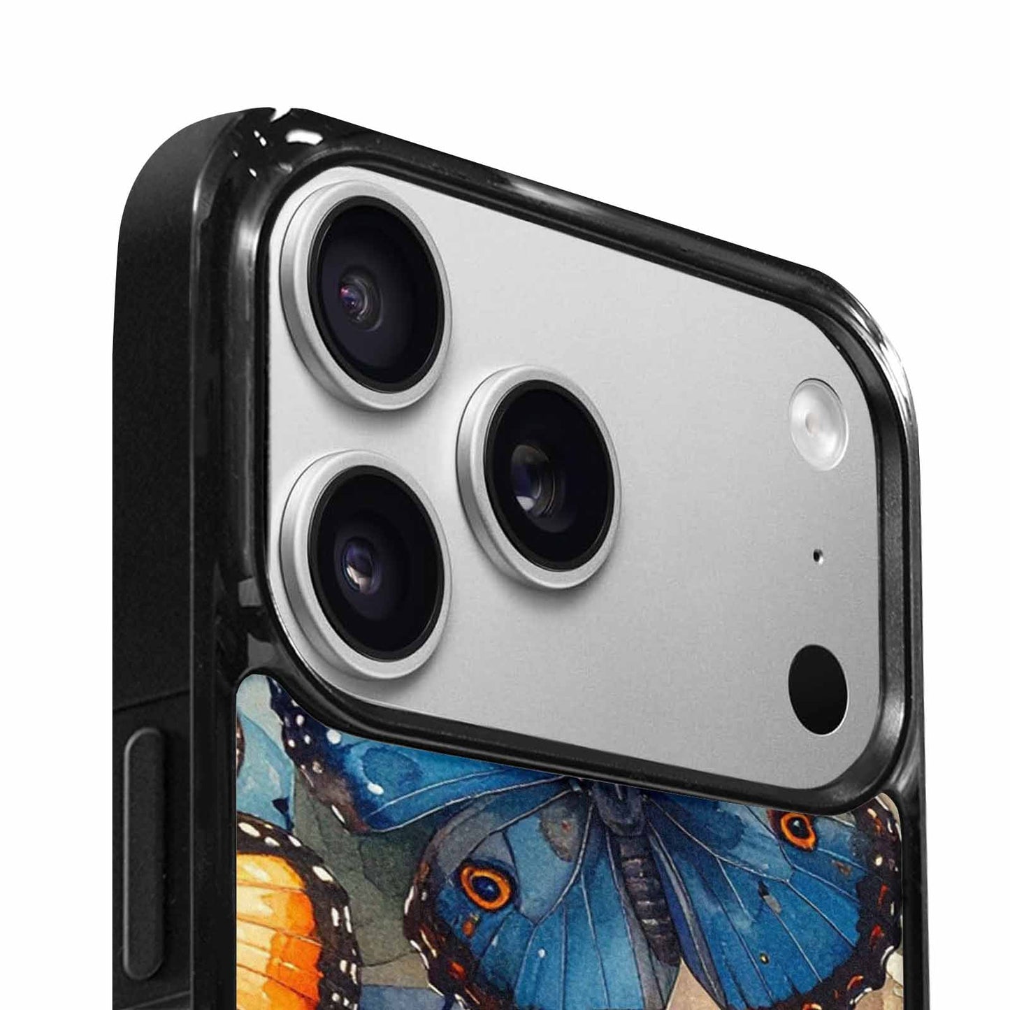 iPhone 17 Pro Max Case — Small Butterfly Wing Pattern, Original Art, Custom Printed Phone Case