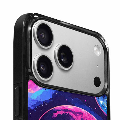 iPhone 17 Pro Max Case — Neon Winter Moon Cartoon Cute, Custom Print Case Cover