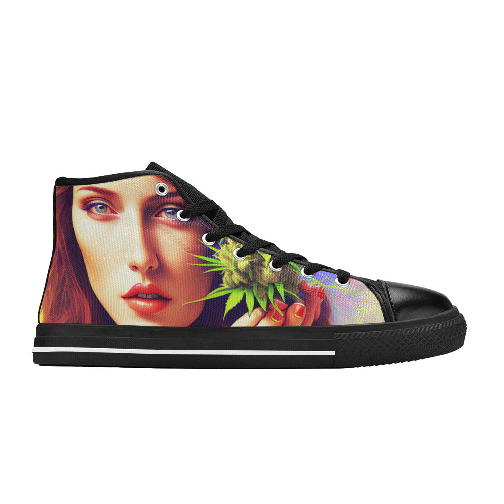 WOMEN'S 420 Woman High Top Canvas Aesthetic Custom Sneakers