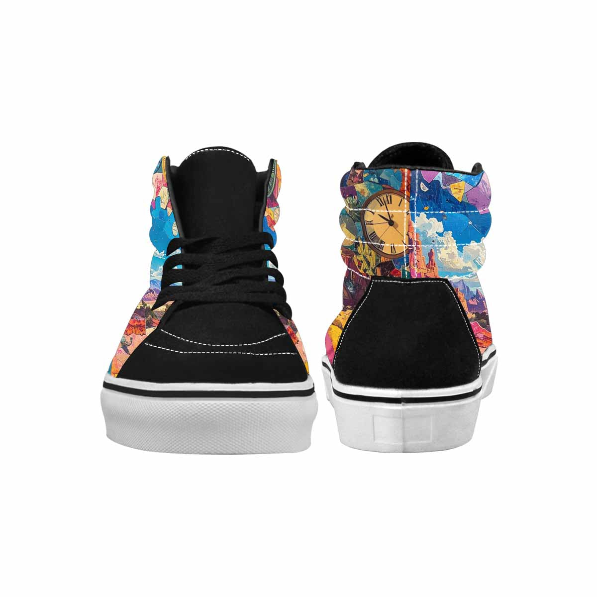 MEN'S Surreal Dream Fragment High Top Canvas Vibrant Chaos Custom Sneakers