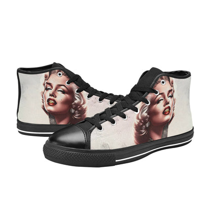 WOMEN'S Cc Retro Model High Top Canvas Dark Academia Shoes