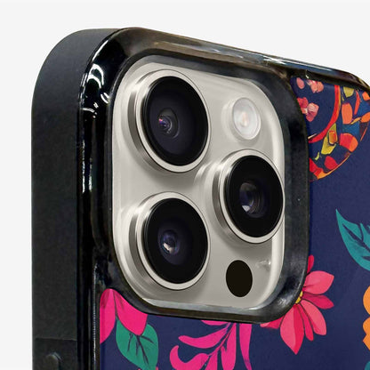 iPhone 16 Pro Case — Floral Snake Print Custom, Unique Phone Case Design