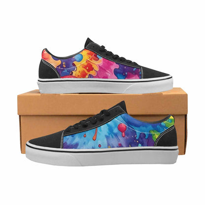 WOMEN'S Smiley Facessmiley Faces  Lace-Up Canvas Wallpaper Art Sneakers