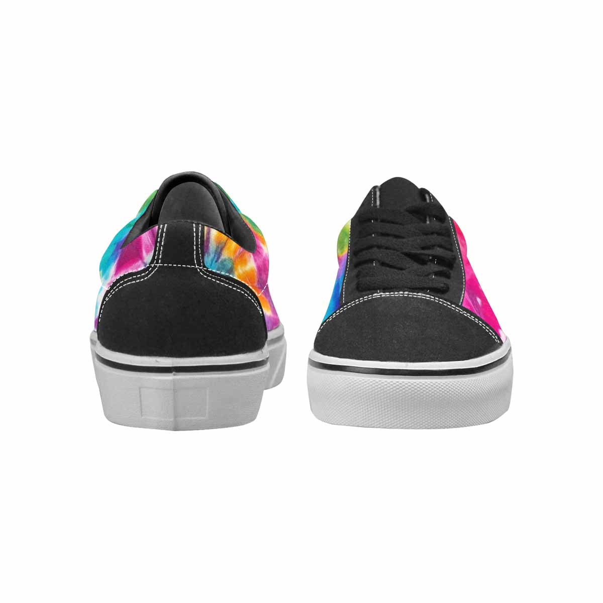 MEN'S Tie Dye Rainbow Twist Canvas Lace-Up Wallpaper Art Custom Sneakers