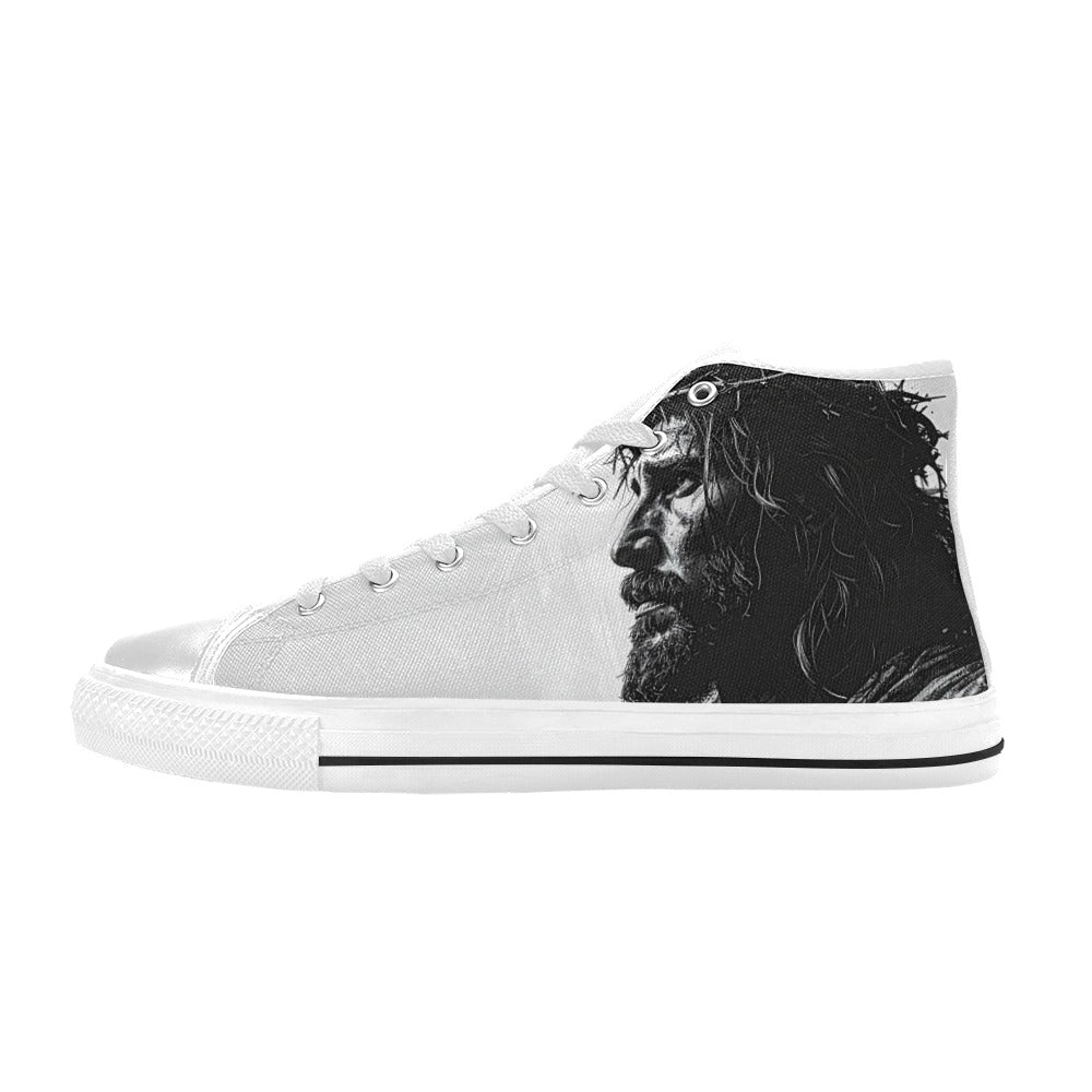 MEN'S Jesus_Ht_13 Men’S High Top Canvas Aesthetic Sneakers