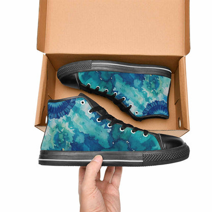 WOMEN'S Tie Dye - High Top Canvas Vibrant Chaos Shoes