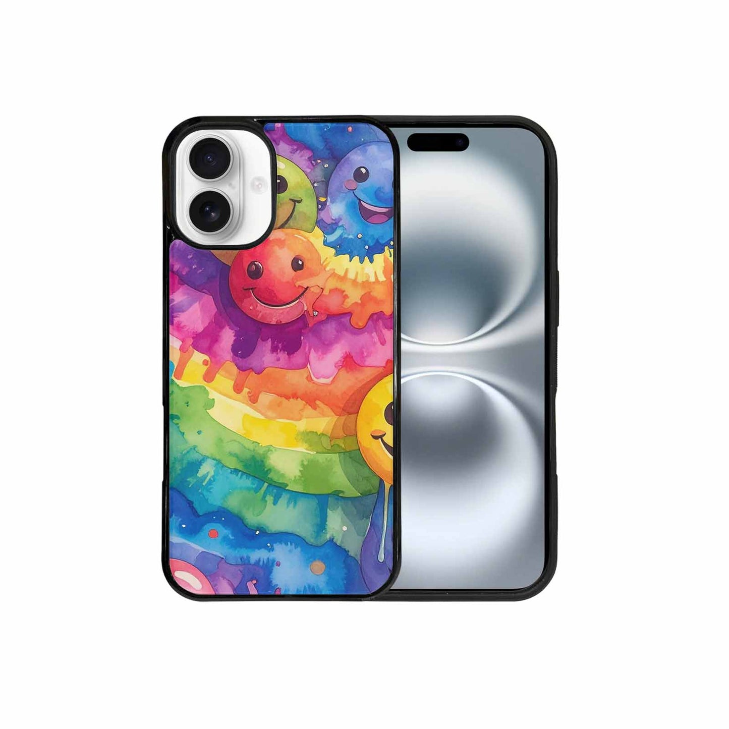iPhone 16 Plus Case — Smiley Facessmiley Faces Tie D 2b9, Custom Art Phone Cover