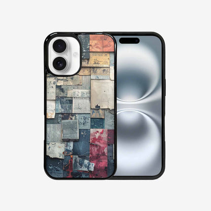 iPhone 16 Case — Distressed Grunge Texture Pattern Hundreds Of, Customized Protective Case